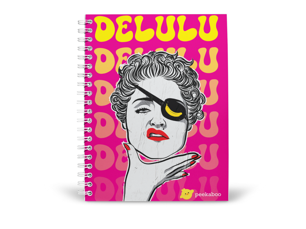 Women Peekaboo Notebook - A5 Size - Wiro Spiral Binding