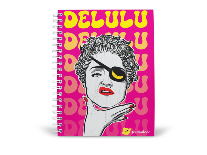 Women Peekaboo Notebook - A5 Size - Wiro Spiral Binding