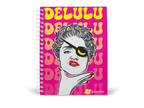 Women Peekaboo Notebook - A5 Size - Wiro Spiral Binding