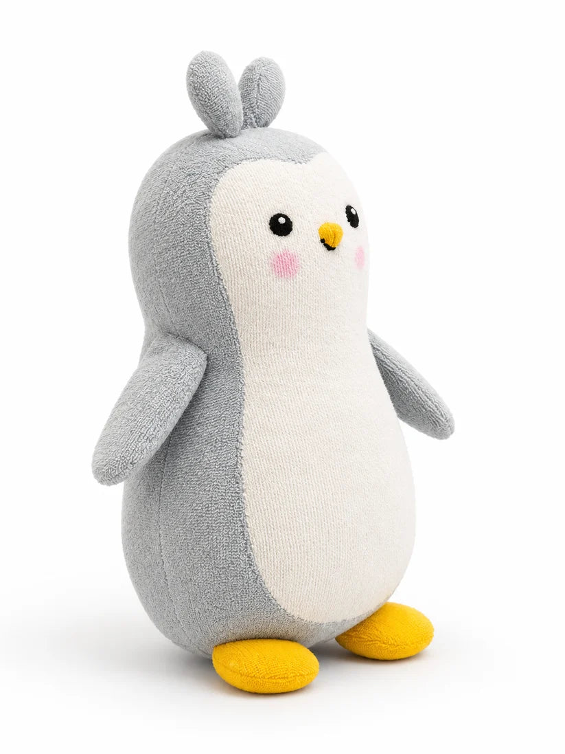 Puchku Penguin Plush Toy | Sustainable Bamboo Terry Toy for Babies & Kids