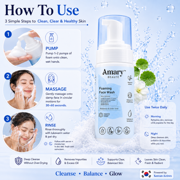 Amary Beaute Acne Control Foaming Face Wash + Barrier Cleanser