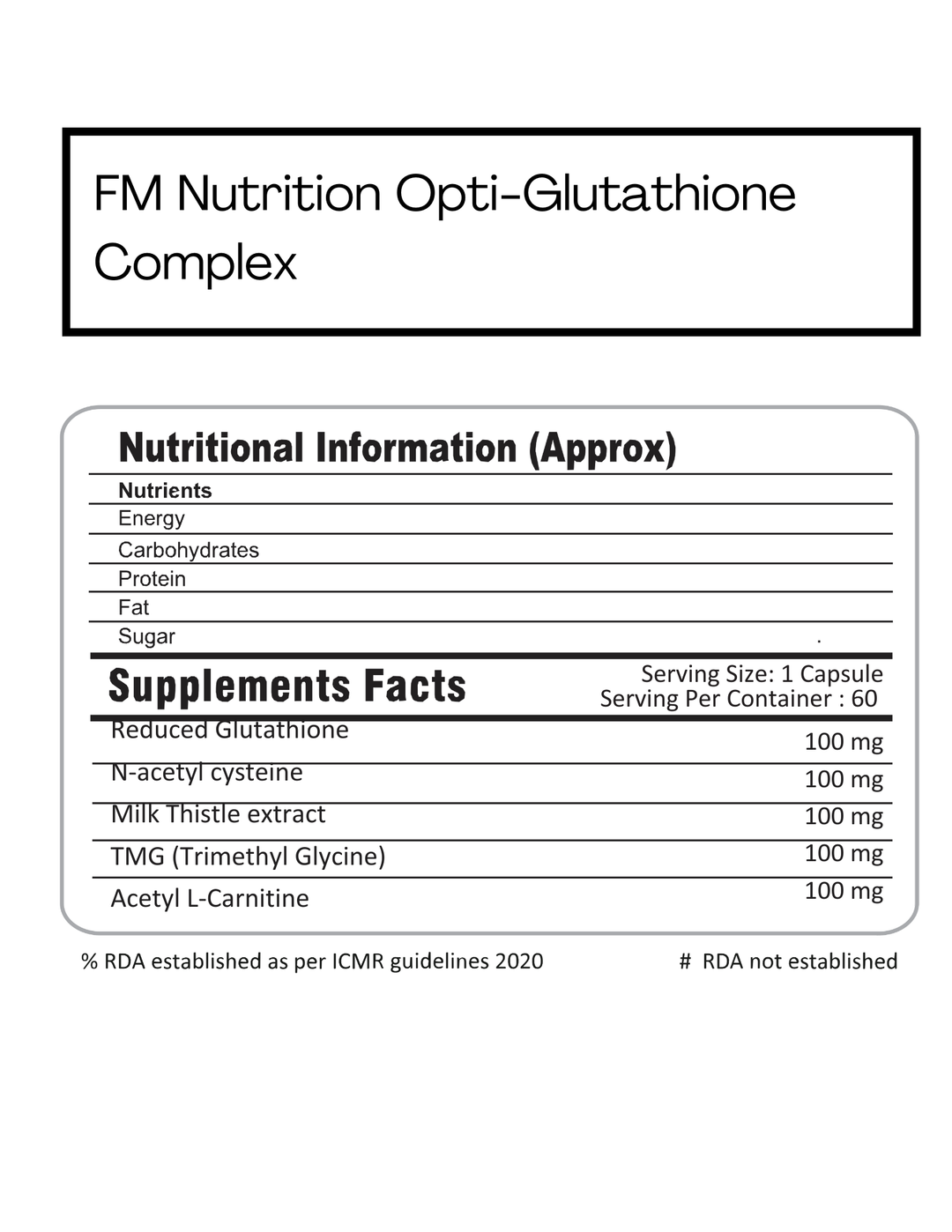 FM Nutrition Opti-Liver I Liver Support I Glutathione+ Dandelion + Milk Thistle + NAC+TMG+Lecithin I Constipation Relief I Bone Health I Vegan I 60 Capsules
