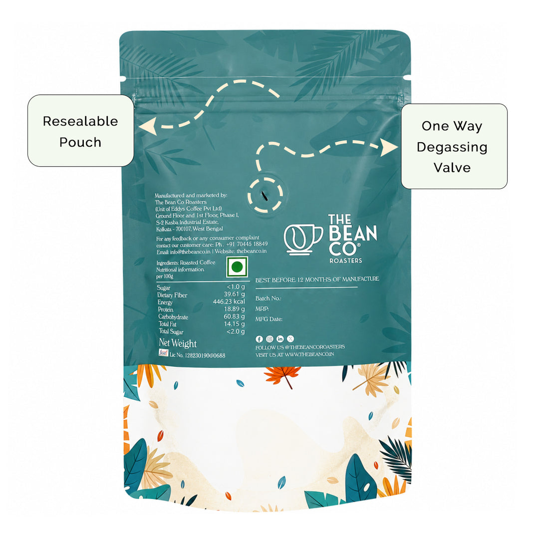 The Bean Co Roasters | Plantation AA Monsooned Robusta Coffee Beans (GI-Tagged), Wayanad Kerala Single Origin | Premium Bold & Full-Bodied | AA Grade 100% Robusta with Rich Aroma & Thick Crema