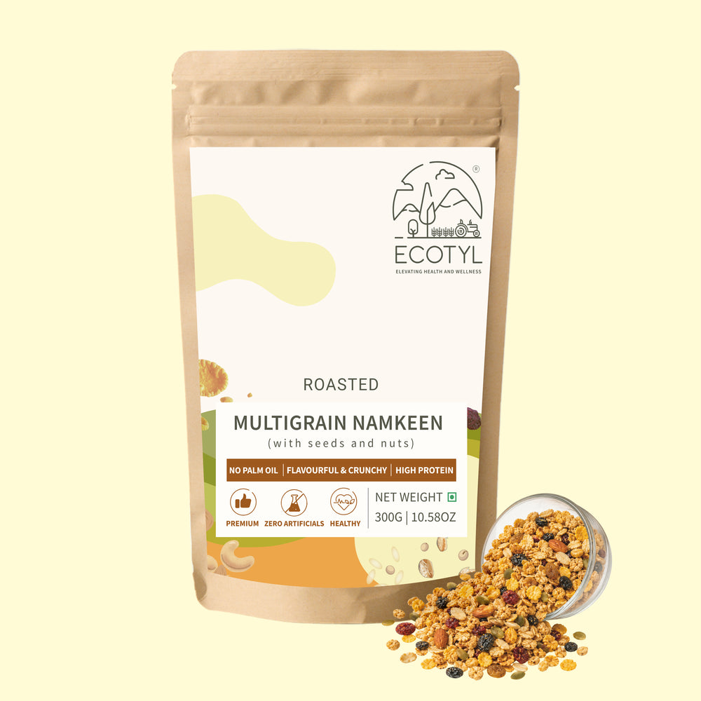 Ecotyl Multigrain Namkeen | Roasted Snack | Seeds & Nuts Mix | 300g