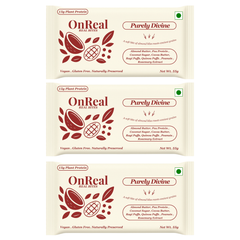 OnReal Purely Divine Plant-Based Protein Bars | 15g Protein | No Refined Sugar | High Fiber | Almond Butter | Made with Ragi & Quinoa Puffs | Vegan, Gluten-Free | Clean Label Snack