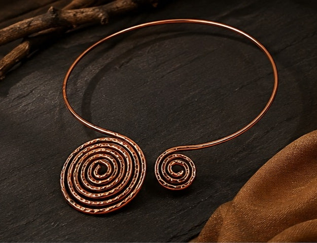 Egyptian designs Pure Copper Necklace for Women | Handmade Ayurvedic Copper Jewelry | Nature Heal