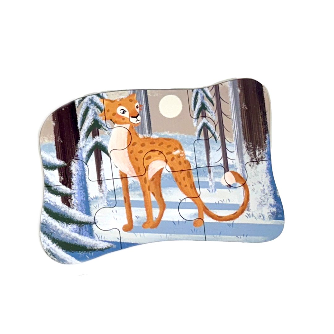 Wudly Wooden Progressive Puzzle Metal Box Forest Animal