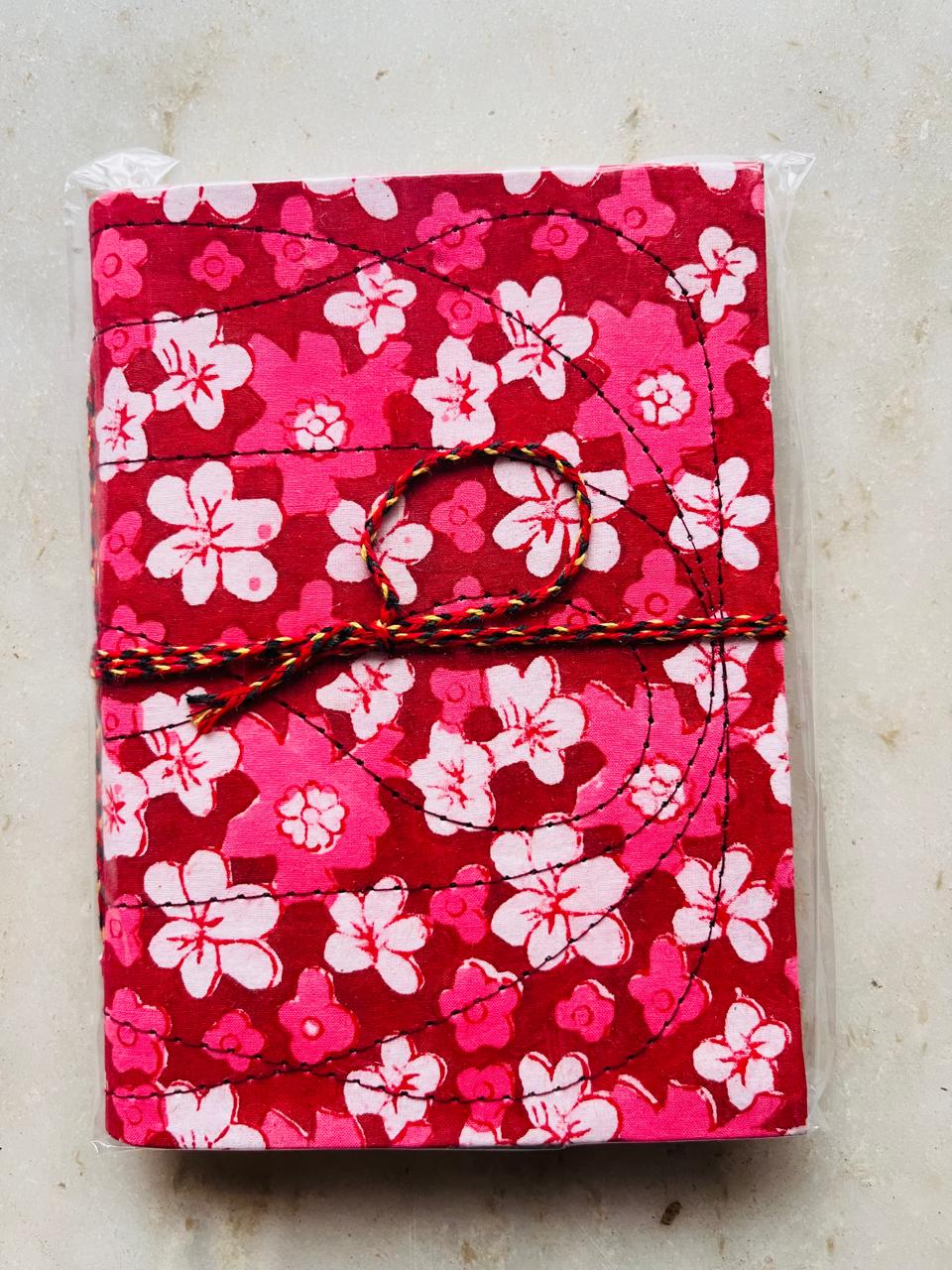 Handcrafted Fabric Diary | 18 × 13 cm | Peekaboo | Softbound with Strings