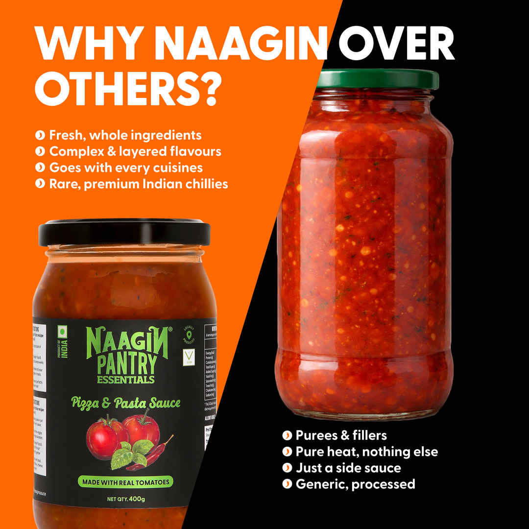 Naagin Pizza & Pasta Sauce - Indo-Italian Sauce, Premium Tomatoes
