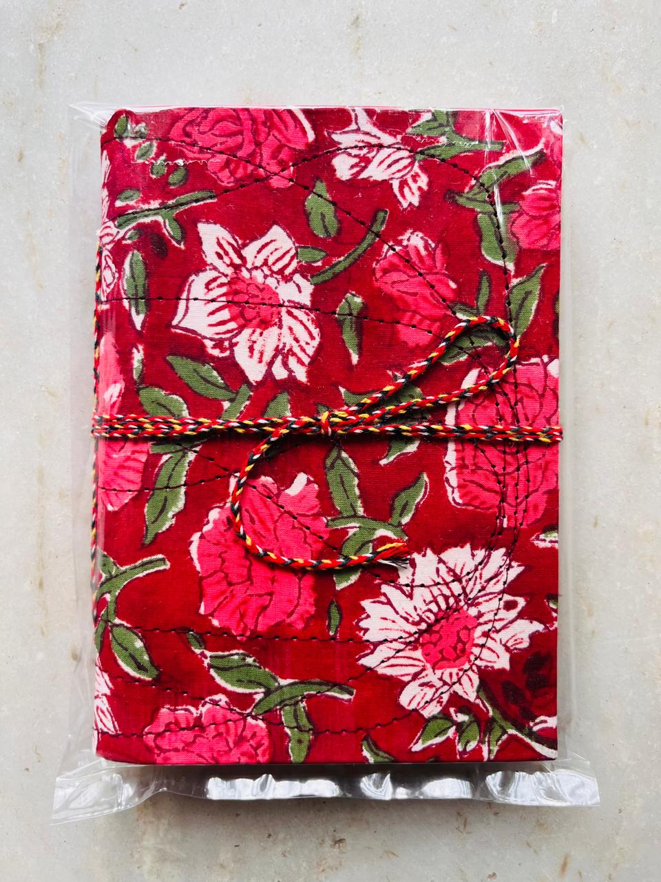 Handcrafted Fabric Diary | 18 × 13 cm | Peekaboo | Softbound with Strings