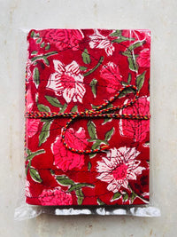 Handcrafted Fabric Diary | 18 × 13 cm | Peekaboo | Softbound with Strings