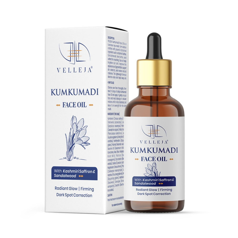 Velleja Kumkumadi Face Oil with Kashmiri Saffron & Sandalwood