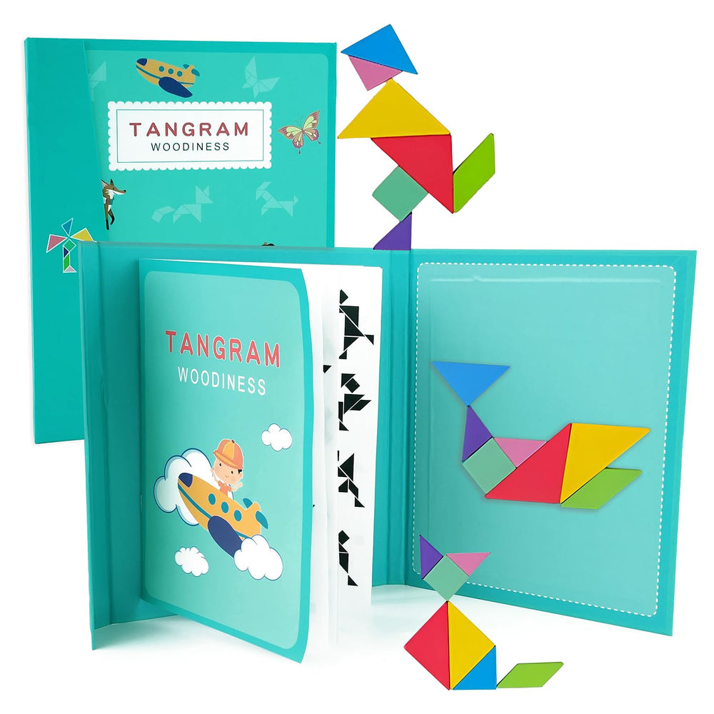 Wudly Wooden Magnetic Tangram Puzzle