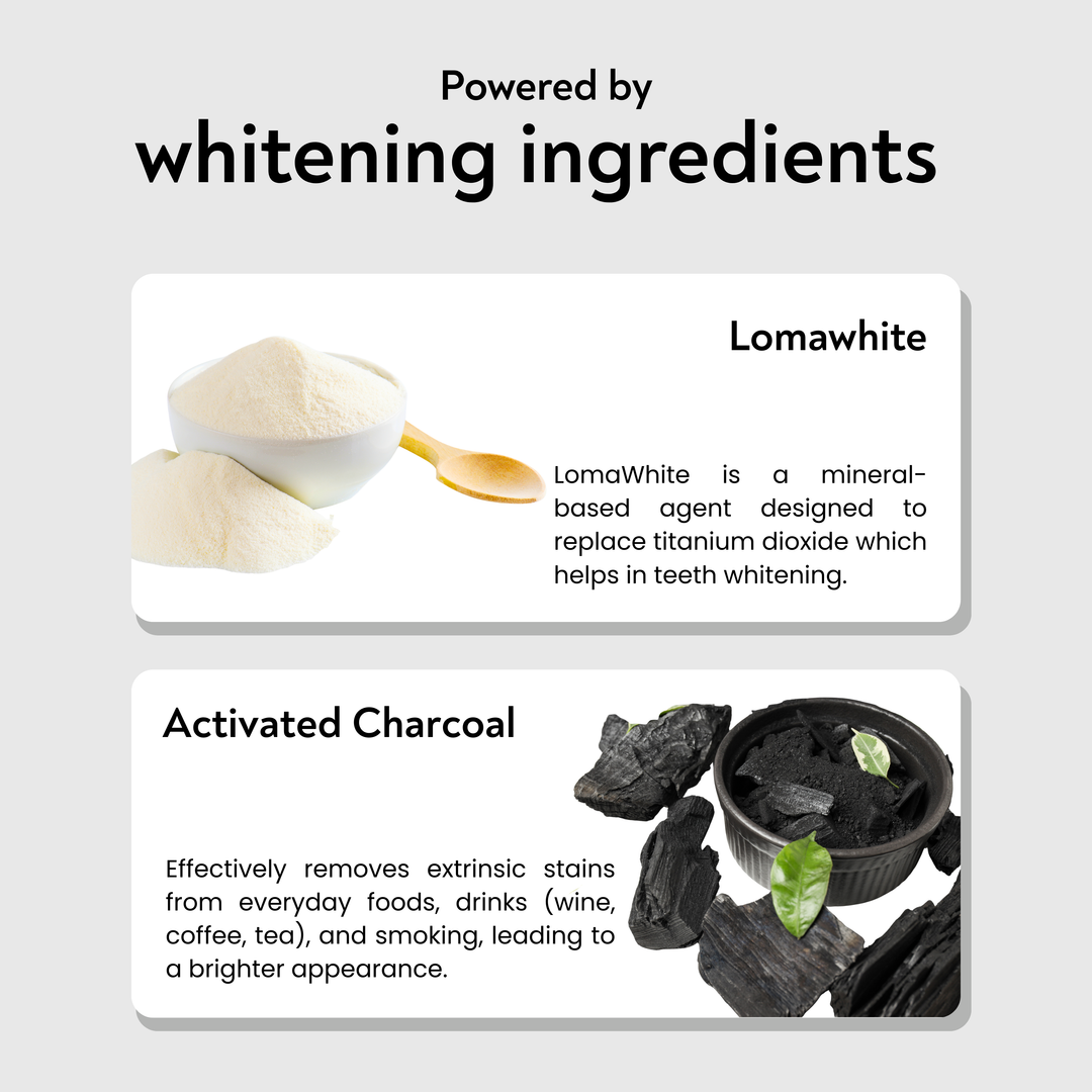 Habbits Te-Cha Whitening Toothpaste | Tea Tree + Activated Charcoal | Fluoride-Free | Fights Plaque & Bad Breath | Natural, Vegan, Enamel-Safe Toothpaste