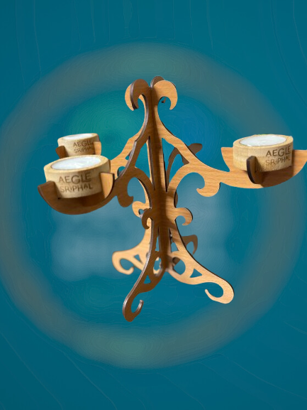 Aegle Sriphal Bamboo Aaradhya Tealight Stand | 4 Diya Candles