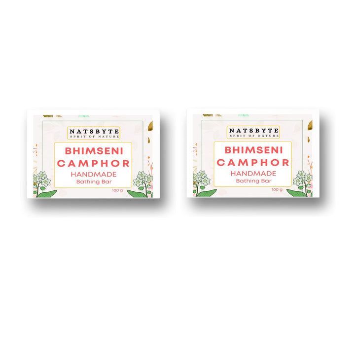 Natsbyte Handmade Camphor Soap for Bath - (Pack of 2) - 120 g x 2 Pcs