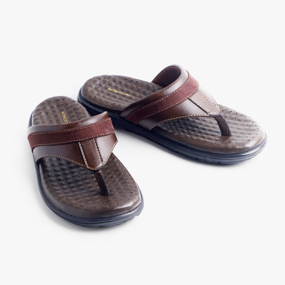 Monkstory Atelier 1975 Comfort Thong Sandals – Chocolate Brown