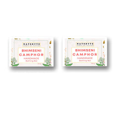 Natsbyte Handmade Camphor Soap for Bath - (Pack of 2) - 120 g x 2 Pcs