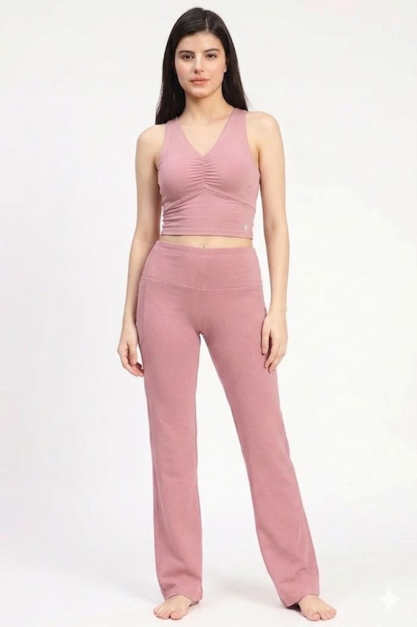 elope hannah pink flare co-ord set