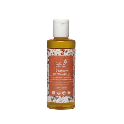 Rustic Art Organic Calendula Baby Massage Oil (200ml)