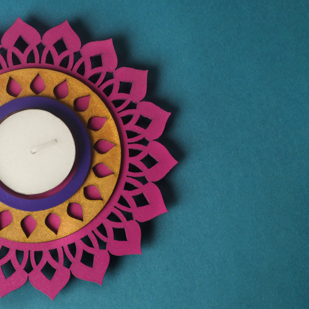 BambaiSe Regular T light Holder - Rani Pink