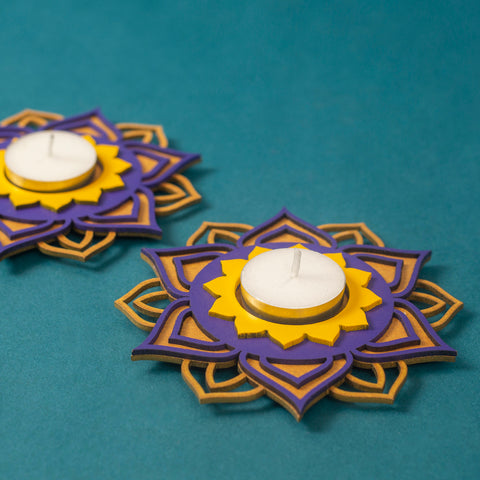 BambaiSe Regular T light Holder - Royal Purple