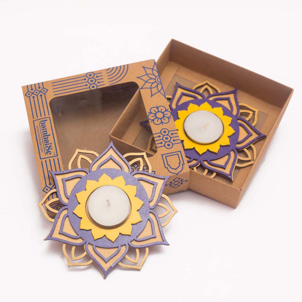 BambaiSe Regular T light Holder - Royal Purple