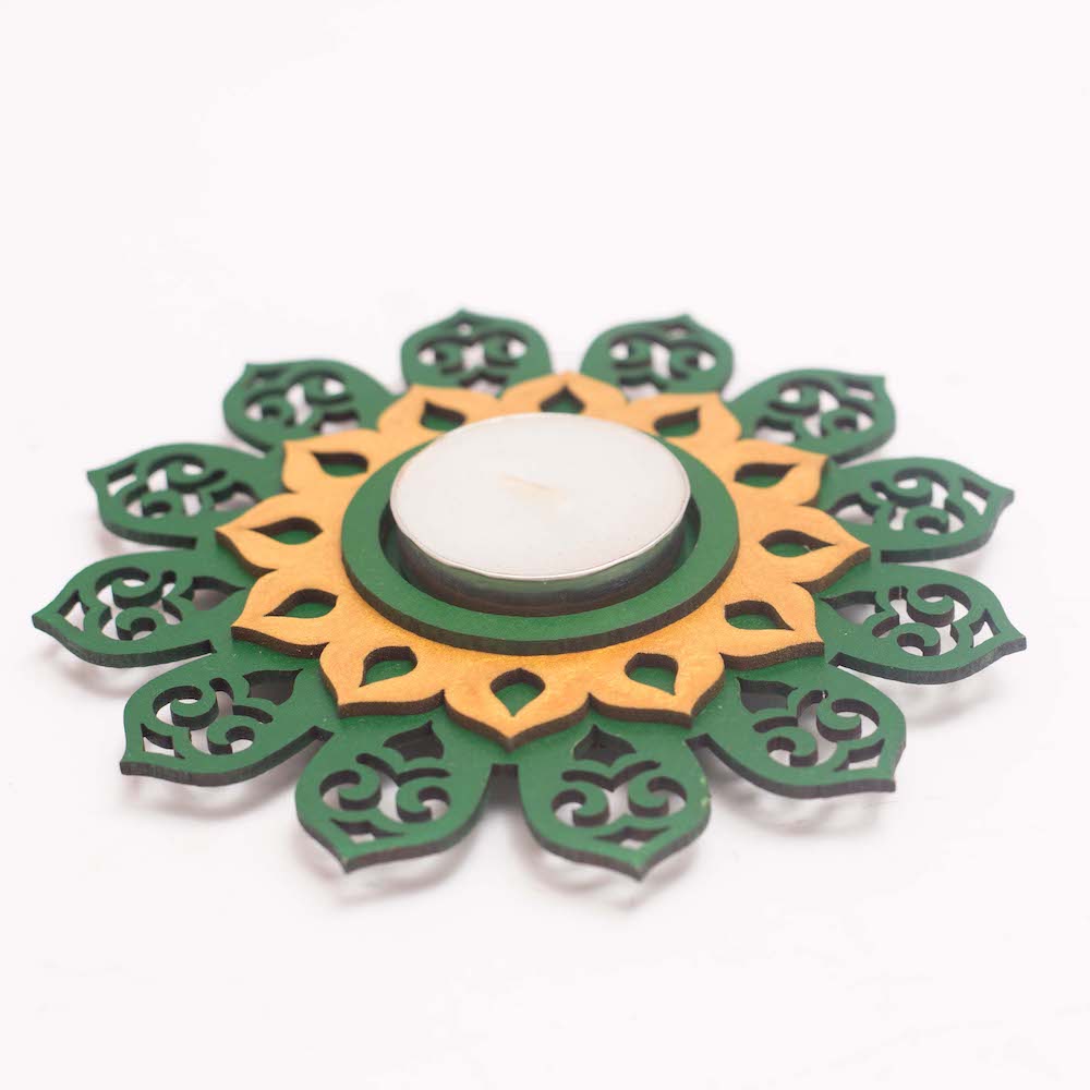 BambaiSe Regular T light Holder - Royal Green