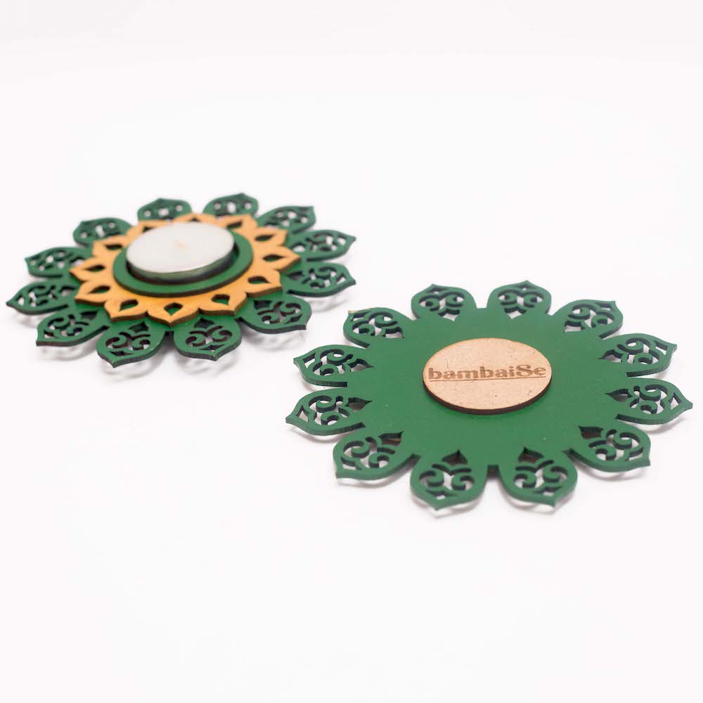 BambaiSe Regular T light Holder - Royal Green
