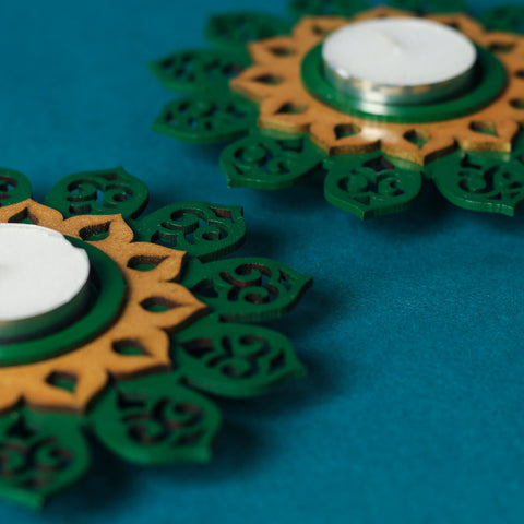 BambaiSe Regular T light Holder - Royal Green