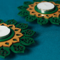BambaiSe Regular T light Holder - Royal Green