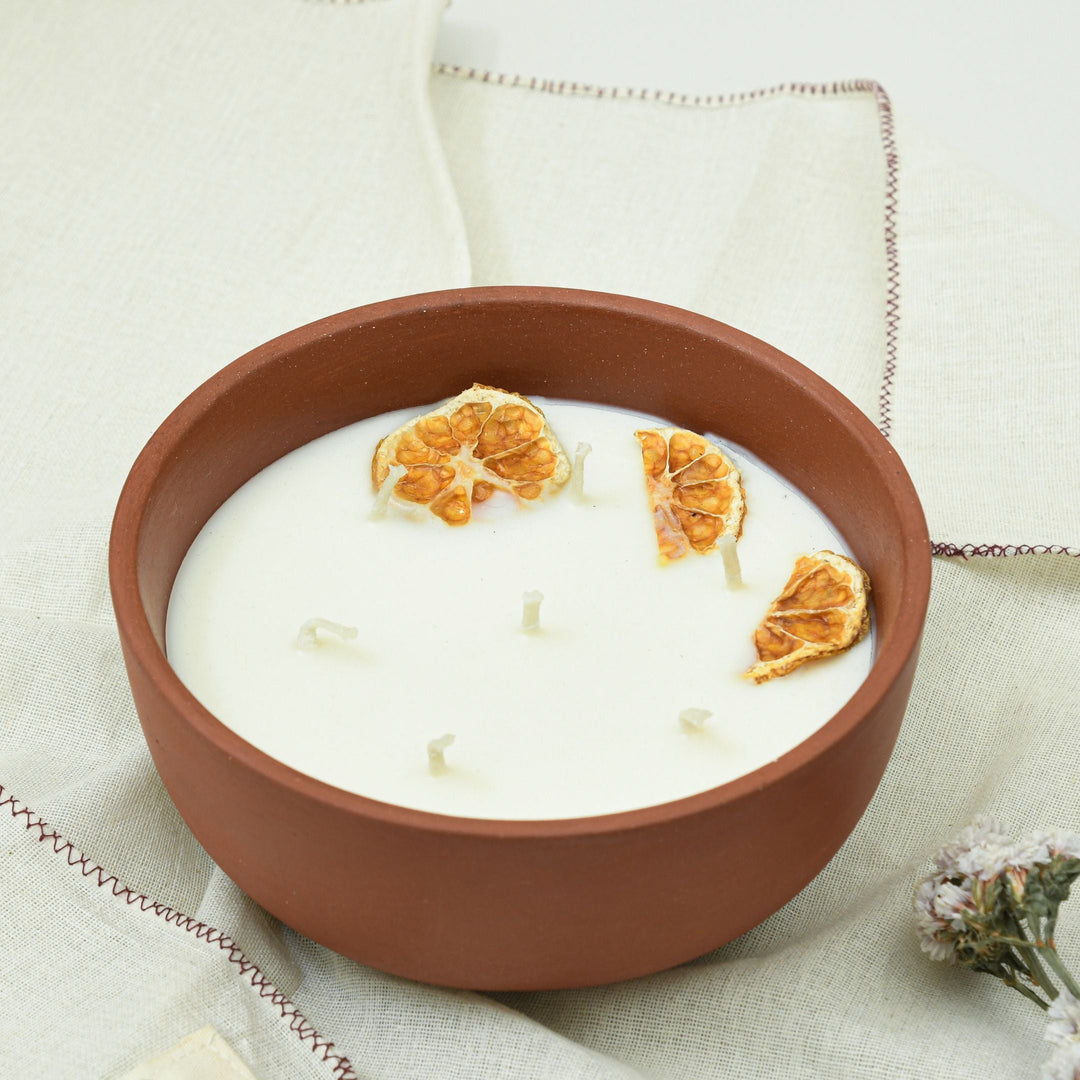 Pravaah Narangi XL Candle | Tropical Citrus Summer | Soy Wax