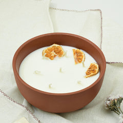 Pravaah Narangi XL Candle | Tropical Citrus Summer | Soy Wax