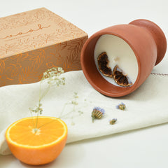 Pravaah Narangi Candle | Tropical Citrus Summer | Soy Wax