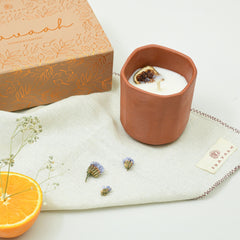 Pravaah Narangi Candle | Tropical Citrus Summer | Soy Wax