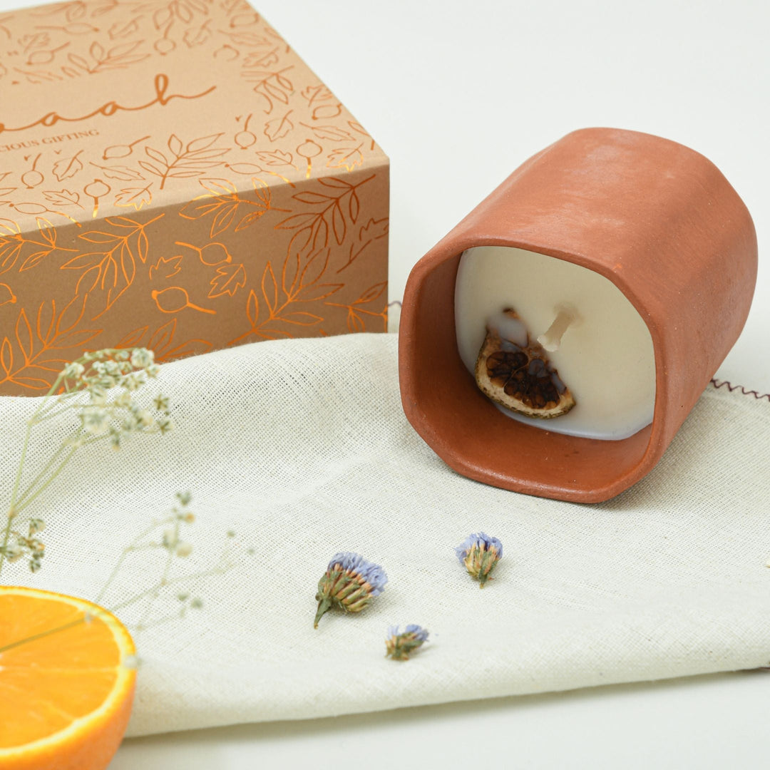 Pravaah Narangi Candle | Tropical Citrus Summer | Soy Wax