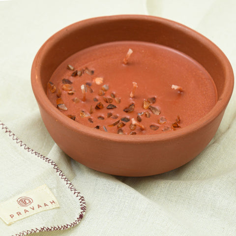 Pravaah Gilli Mitti XL Candle | Smells Like Rain | Multi Wick