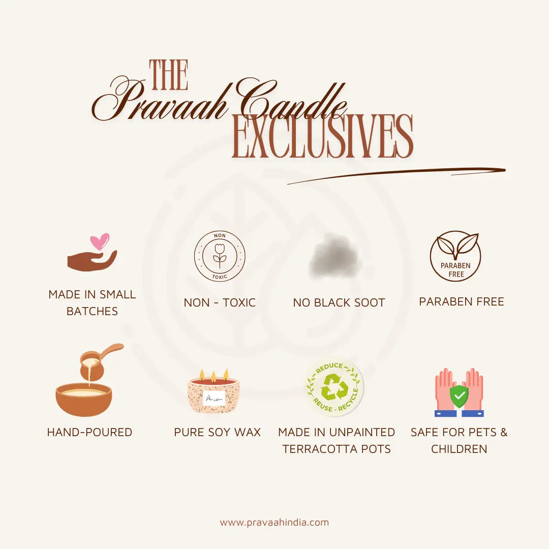 Pravaah Gilli Mitti Candle | Smells Like Rain | Soy wax