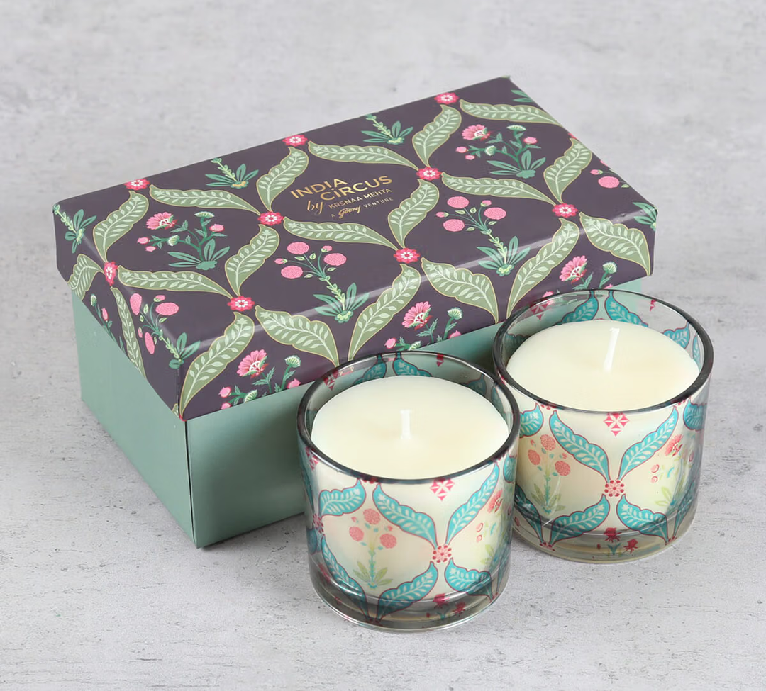 Cylindrical Candle Votive Set of 2