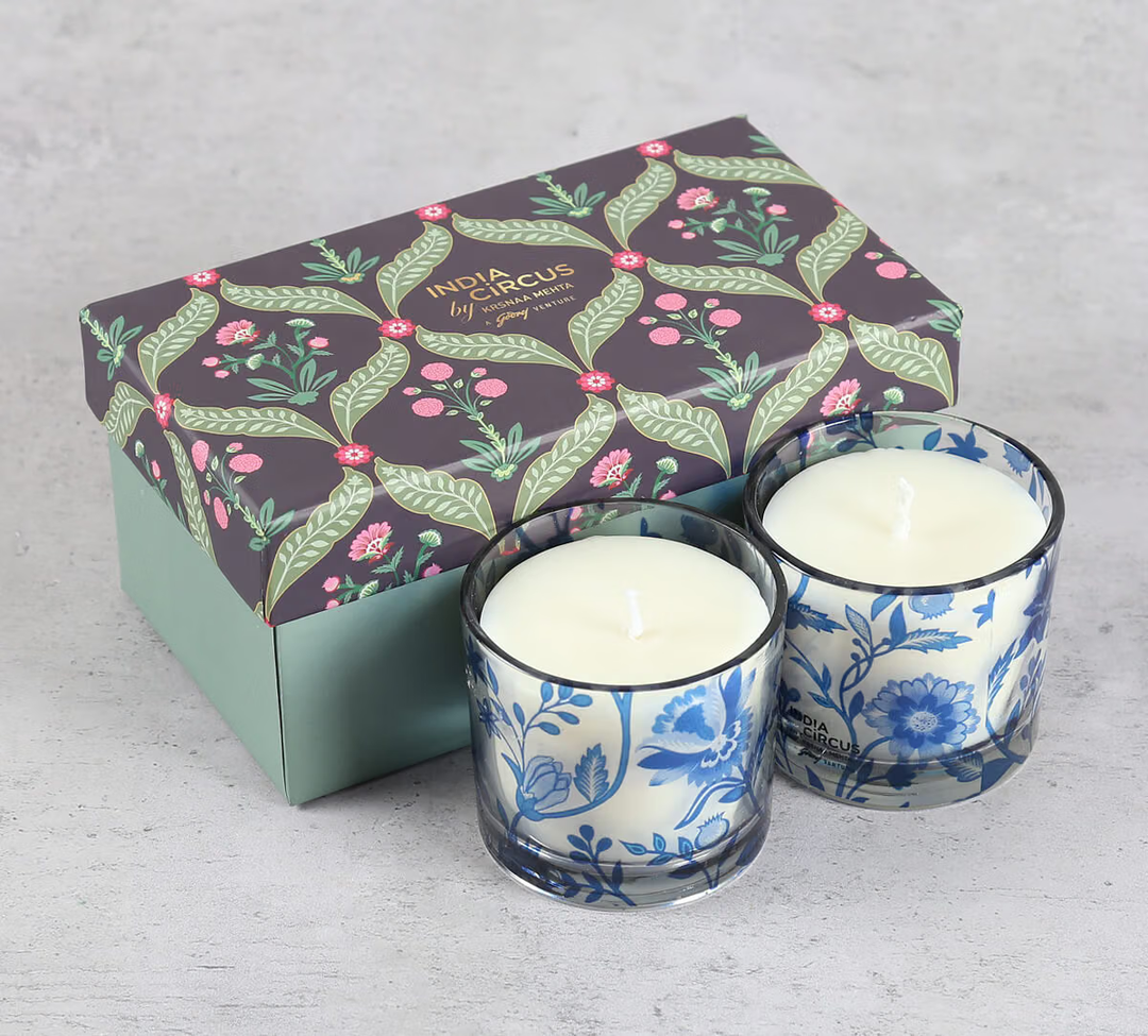Cylindrical Candle Votive Set of 2