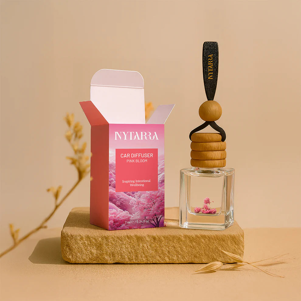 Nytarra Car Fragrance Diffuser - Pink Bloom | Floral Fruity Car Freshener | Alcohol-Free, Paraben-Free | Long-Lasting