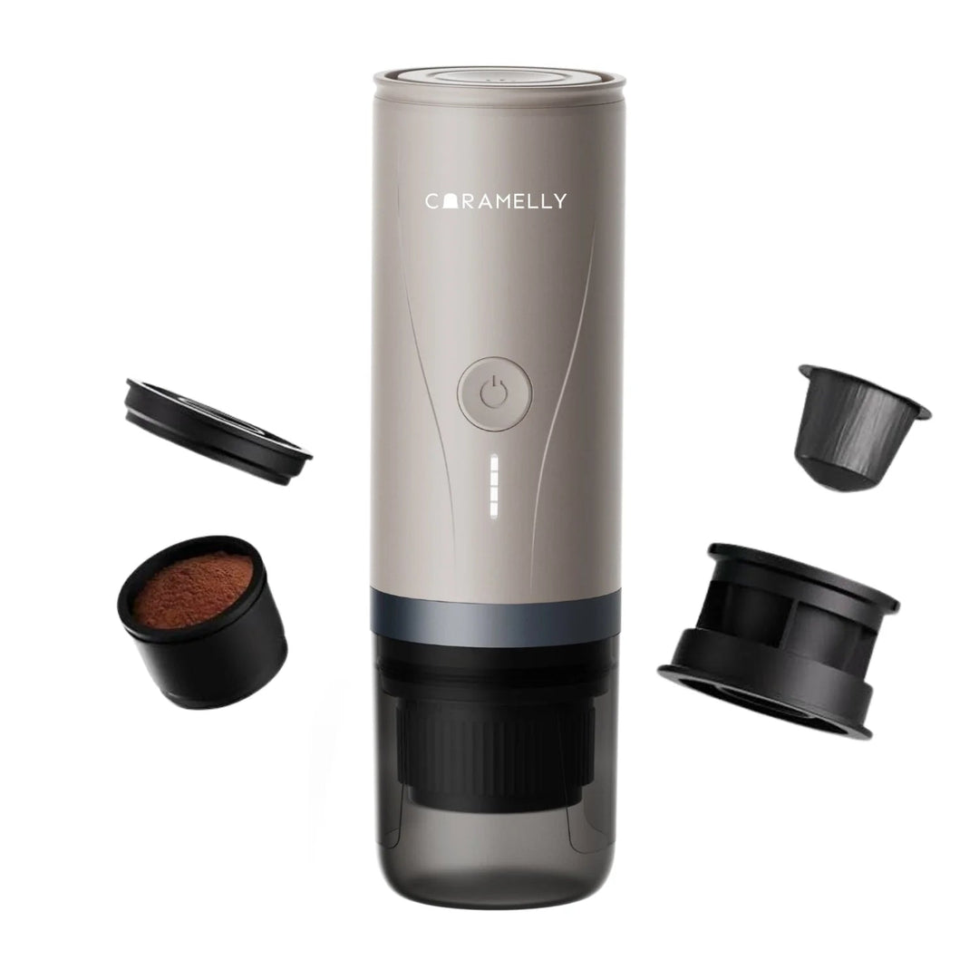 Caramelly Fikapresso PRO Portable Nespresso® Pods Compatible Espresso Maker (Self - Heating) with Case + Free Discovery Pack - Suspire