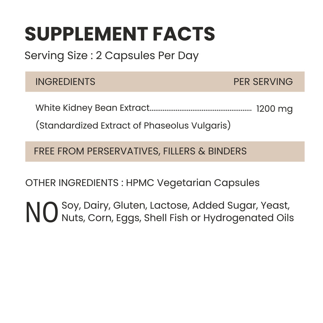 Foresta Organics Carb Block with Pure White Kidney Bean Extract - 60 Capsules