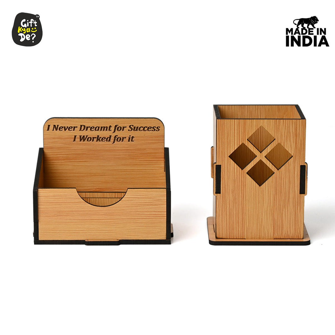 Gift Kya De 3 in 1 Mobile Stand, Pen Stand and Card Holder | Desk Accessories | Corporate Gifts