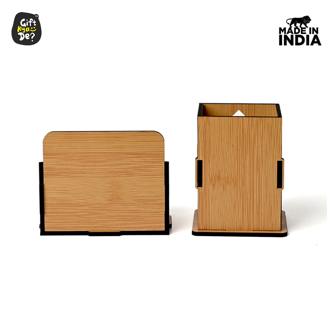 Gift Kya De 3 in 1 Mobile Stand, Pen Stand and Card Holder | Desk Accessories | Corporate Gifts