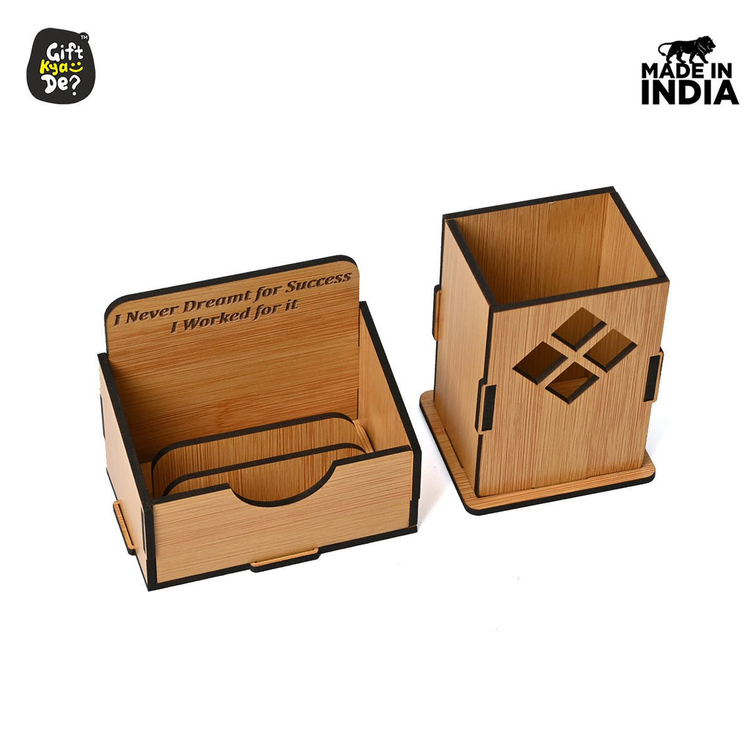 Gift Kya De 3 in 1 Mobile Stand, Pen Stand and Card Holder | Desk Accessories | Corporate Gifts