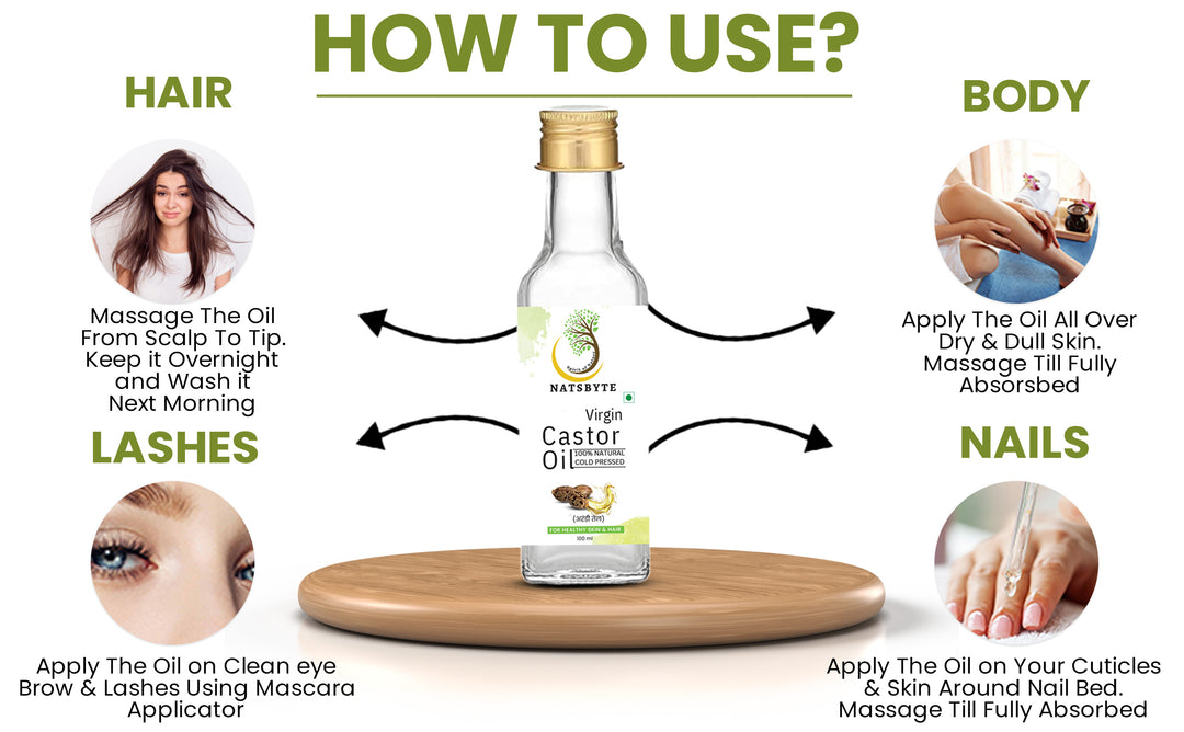 Natsbyte 100% Pure & Natural Castor Oil - 100 ml