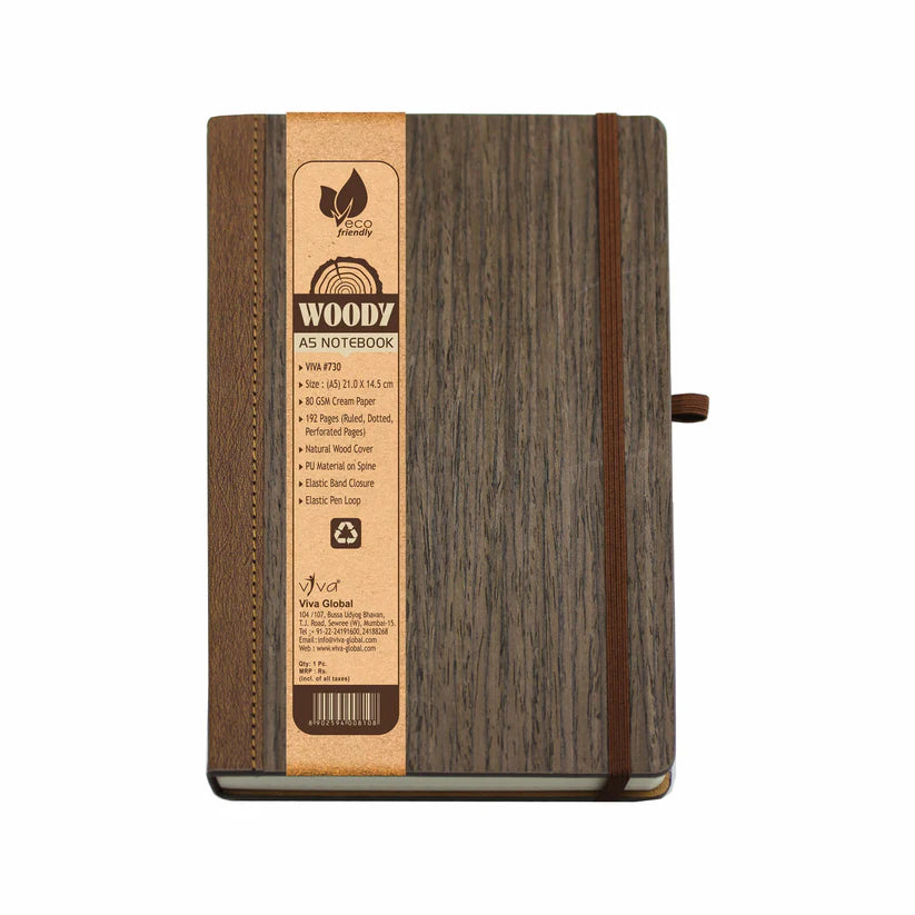 Viva Global WOODY – Made from Natural Wood Notebook