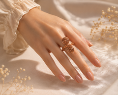 Bamboology Trends Nature Heal Adjustable Spiral Pure Copper Ring for Women | Handmade Double Spiral Copper Ring | Ayurvedic Wellness Jewelery