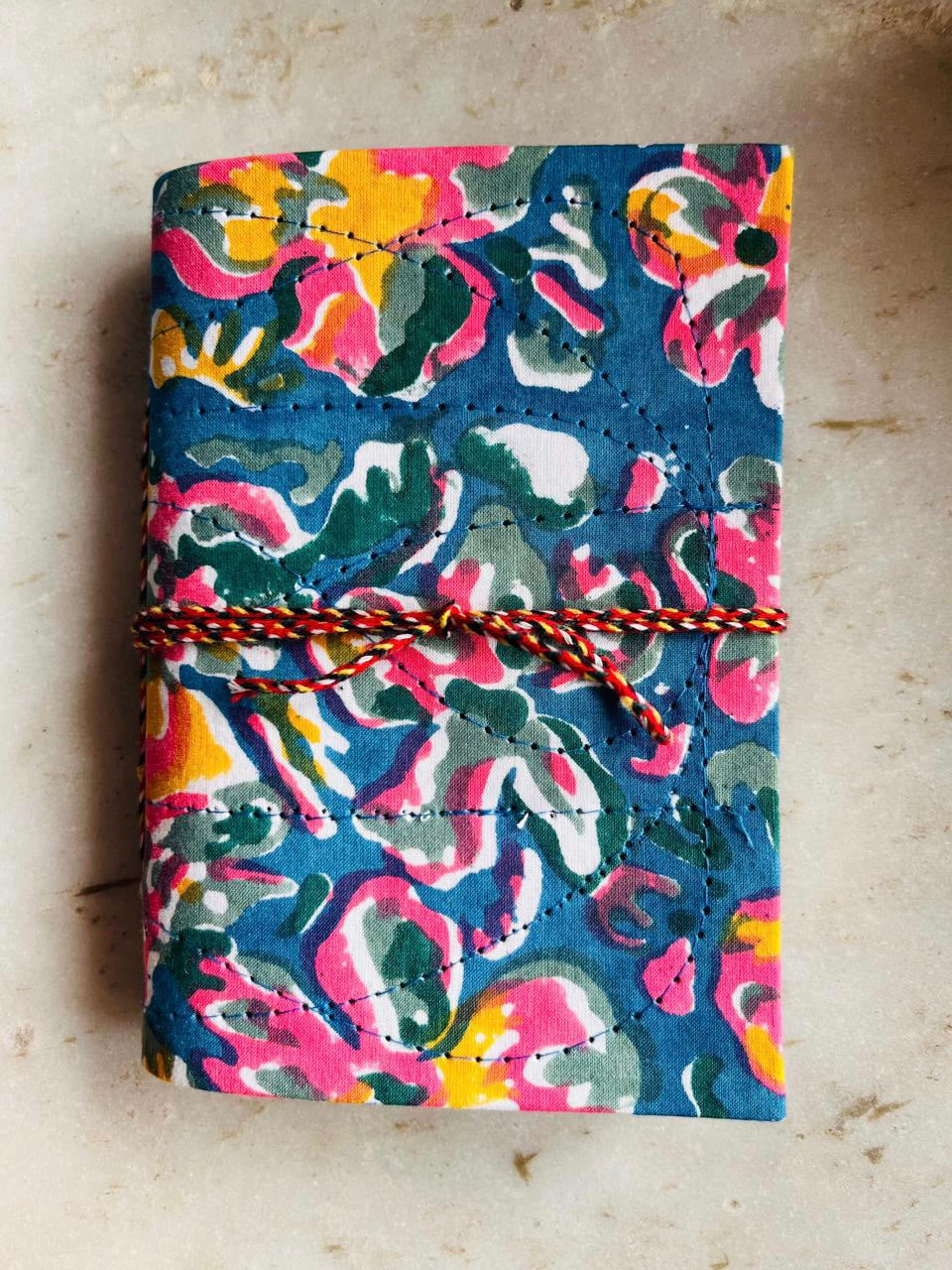 Set of 2 Handcrafted Fabric Diary | 15 × 10 cm | Peekaboo | Softbound with Strings